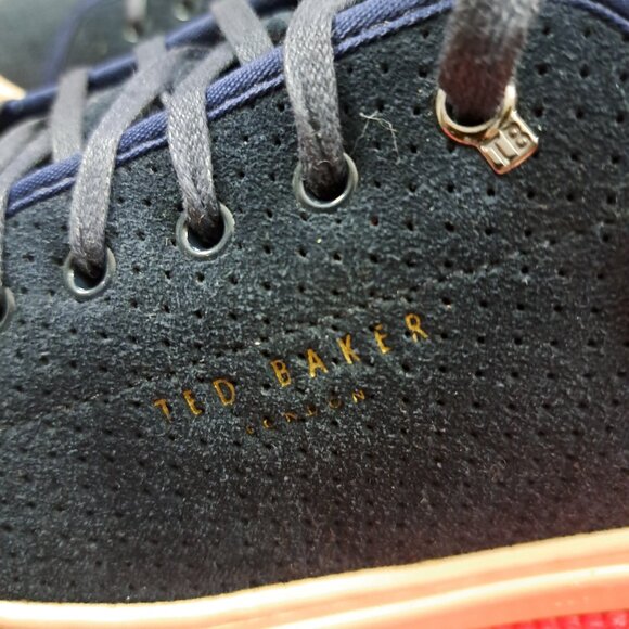 %Size 10 Ted Baker kaliix Mens Suede/Leather Lace-Up Sneaker / A 45 - Picture 12 of 14